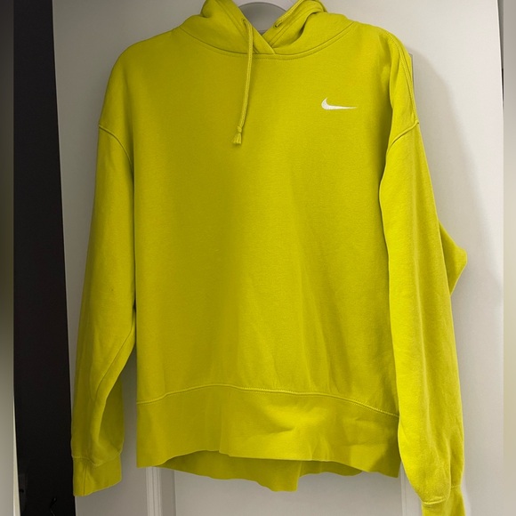 Nike Vibrant Yellow Hoodie with White Logo - Picture 1 of 3